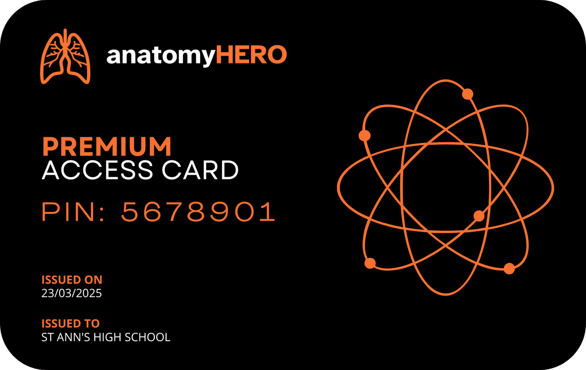 anatomyHERO Premium Access Card Front